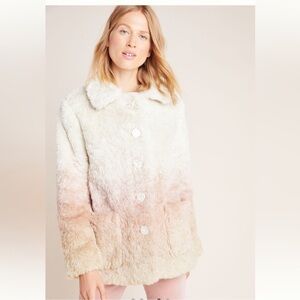 Anthropologie Cream and Tan Teddy Jacket